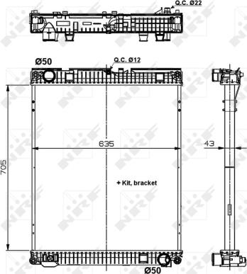 NRF 509872 - Radiators, Motora dzesēšanas sistēma autodraugiem.lv