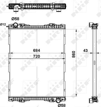 NRF 509743 - Radiators, Motora dzesēšanas sistēma autodraugiem.lv