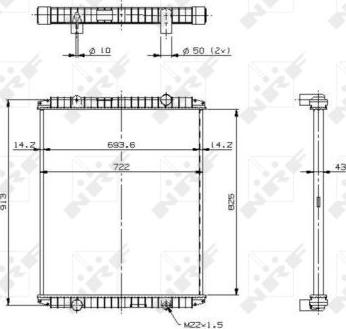 NRF 509706X - Radiators, Motora dzesēšanas sistēma autodraugiem.lv