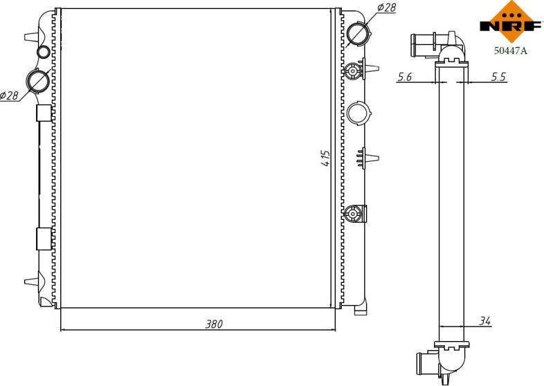 NRF 50447A - Radiators, Motora dzesēšanas sistēma autodraugiem.lv