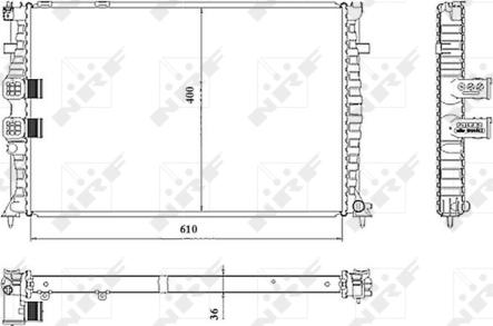 NRF 50468 - Radiators, Motora dzesēšanas sistēma autodraugiem.lv