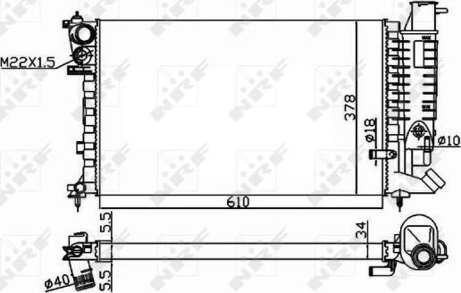 NRF 50419 - Radiators, Motora dzesēšanas sistēma autodraugiem.lv