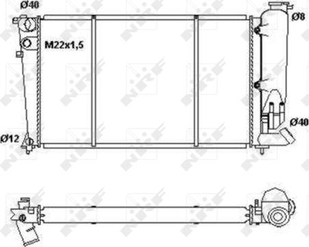 NRF 50414 - Radiators, Motora dzesēšanas sistēma autodraugiem.lv