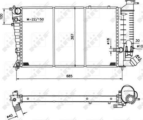 NRF 50412 - Radiators, Motora dzesēšanas sistēma autodraugiem.lv