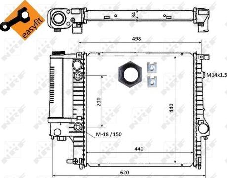 NRF 50565 - Radiators, Motora dzesēšanas sistēma autodraugiem.lv