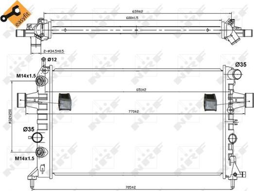 NRF 50562 - Radiators, Motora dzesēšanas sistēma autodraugiem.lv