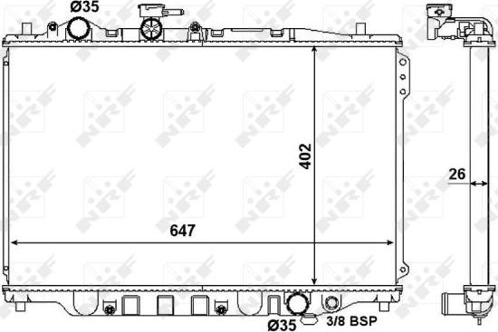 NRF 506518 - Radiators, Motora dzesēšanas sistēma autodraugiem.lv