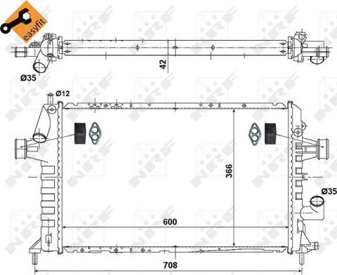 NRF 506616 - Radiators, Motora dzesēšanas sistēma autodraugiem.lv