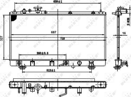 NRF 50142 - Radiators, Motora dzesēšanas sistēma autodraugiem.lv