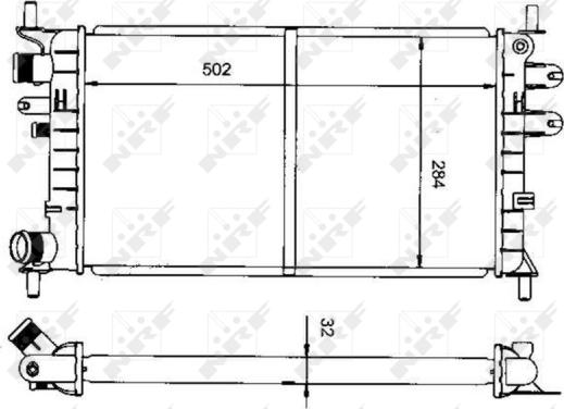 NRF 50100 - Radiators, Motora dzesēšanas sistēma autodraugiem.lv