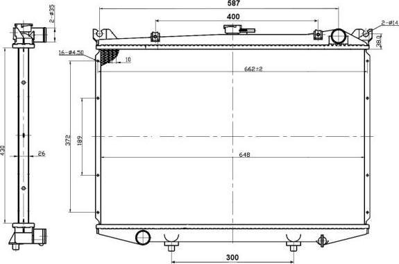 NRF 503492 - Radiators, Motora dzesēšanas sistēma autodraugiem.lv