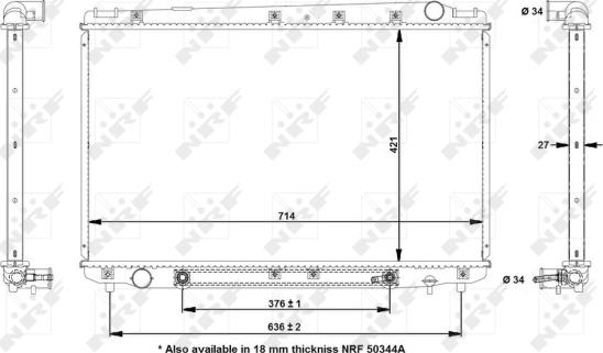 NRF 50344 - Radiators, Motora dzesēšanas sistēma autodraugiem.lv