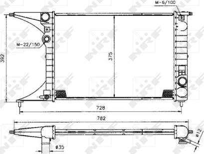 NRF 50222 - Radiators, Motora dzesēšanas sistēma autodraugiem.lv