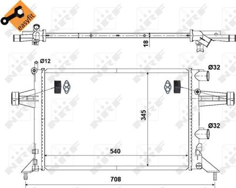 NRF 507529 - Radiators, Motora dzesēšanas sistēma autodraugiem.lv