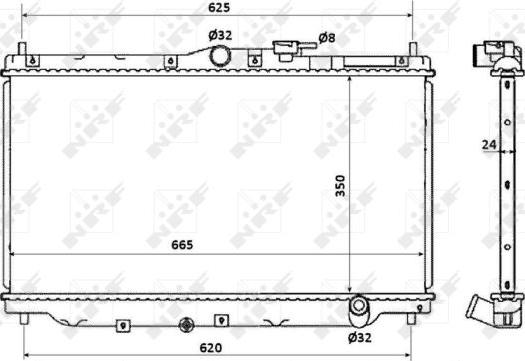 NRF 507722 - Radiators, Motora dzesēšanas sistēma autodraugiem.lv