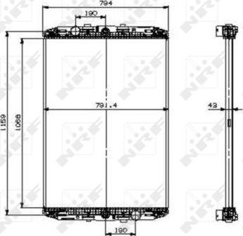 NRF 519541X - Radiators, Motora dzesēšanas sistēma autodraugiem.lv