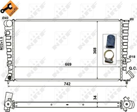 NRF 519510 - Radiators, Motora dzesēšanas sistēma autodraugiem.lv