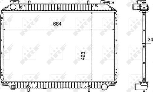 NRF 519534 - Radiators, Motora dzesēšanas sistēma autodraugiem.lv