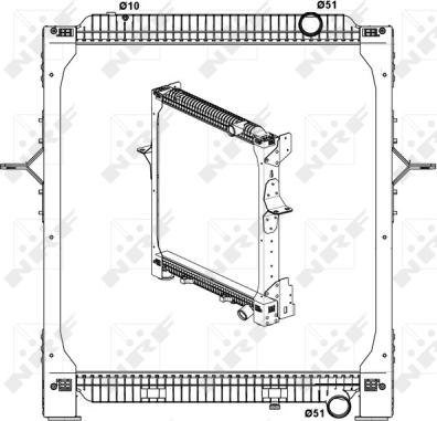 NRF 519798 - Radiators, Motora dzesēšanas sistēma autodraugiem.lv