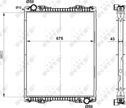 NRF 519743X - Radiators, Motora dzesēšanas sistēma autodraugiem.lv