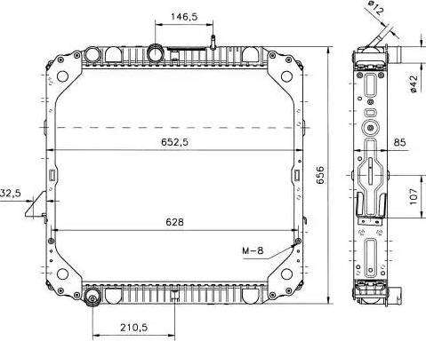 NRF 51570 - Radiators, Motora dzesēšanas sistēma autodraugiem.lv