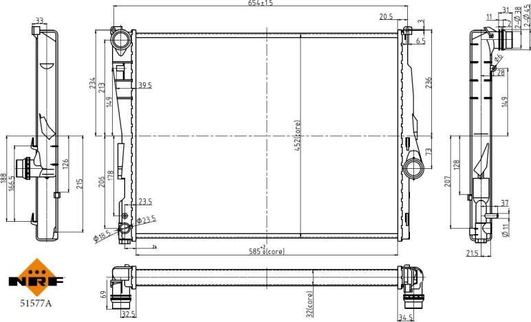 NRF 51577A - Radiators, Motora dzesēšanas sistēma autodraugiem.lv