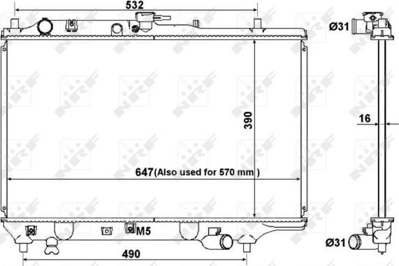 NRF 516511 - Radiators, Motora dzesēšanas sistēma autodraugiem.lv