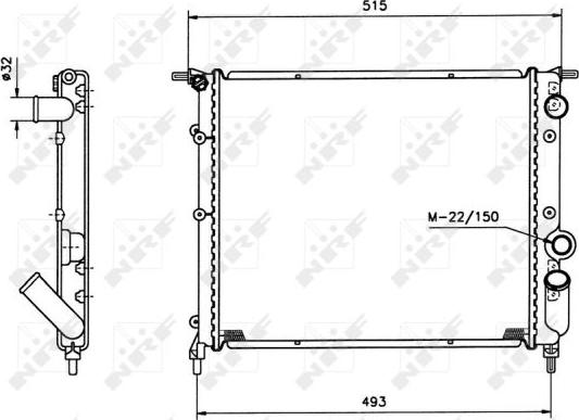 NRF 516259 - Radiators, Motora dzesēšanas sistēma autodraugiem.lv