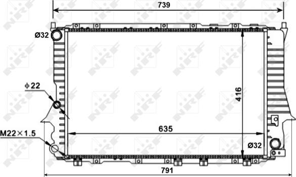 NRF 51318 - Radiators, Motora dzesēšanas sistēma autodraugiem.lv