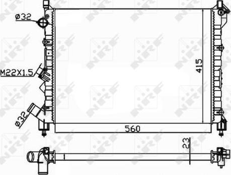 NRF 58943A - Radiators, Motora dzesēšanas sistēma autodraugiem.lv