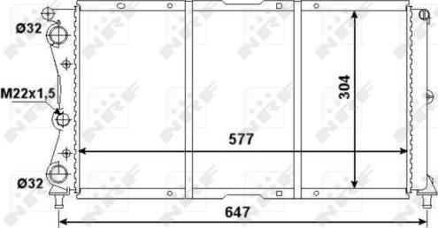 NRF 58955 - Radiators, Motora dzesēšanas sistēma autodraugiem.lv