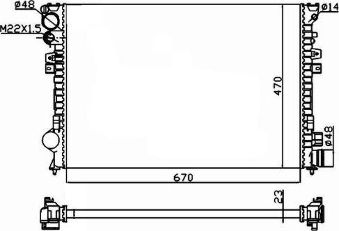 NRF 58958A - Radiators, Motora dzesēšanas sistēma autodraugiem.lv