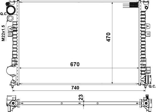 NRF 58958 - Radiators, Motora dzesēšanas sistēma autodraugiem.lv