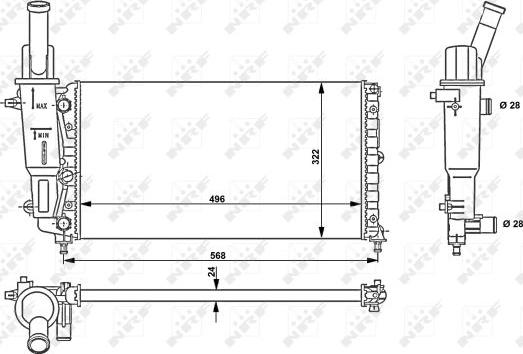 NRF 58952 - Radiators, Motora dzesēšanas sistēma autodraugiem.lv