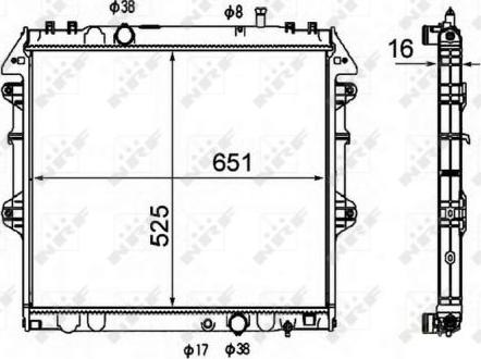 NRF 58491 - Radiators, Motora dzesēšanas sistēma autodraugiem.lv