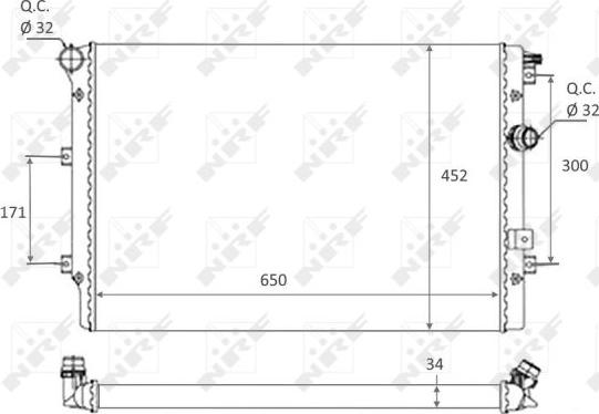 NRF 58464 - Radiators, Motora dzesēšanas sistēma autodraugiem.lv