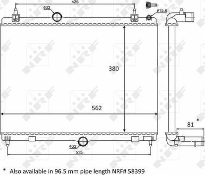 NRF 58468 - Radiators, Motora dzesēšanas sistēma autodraugiem.lv