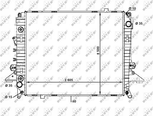 NRF 58463 - Radiators, Motora dzesēšanas sistēma autodraugiem.lv