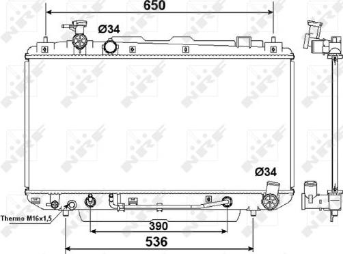 NRF 58415 - Radiators, Motora dzesēšanas sistēma autodraugiem.lv