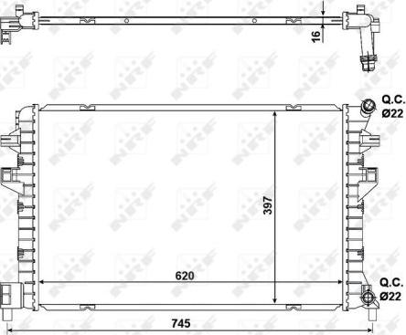 NRF 58471 - Radiators, Motora dzesēšanas sistēma autodraugiem.lv