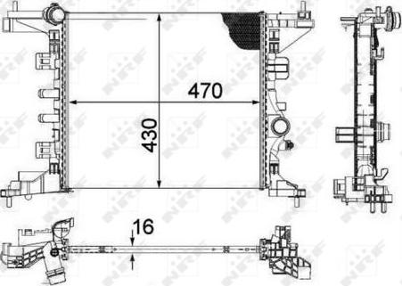 NRF 58477 - Radiators, Motora dzesēšanas sistēma autodraugiem.lv