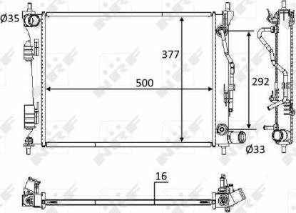 NRF 58556 - Radiators, Motora dzesēšanas sistēma autodraugiem.lv