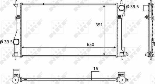 NRF 58558 - Radiators, Motora dzesēšanas sistēma autodraugiem.lv