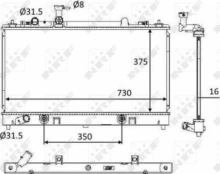 NRF 58560 - Radiators, Motora dzesēšanas sistēma autodraugiem.lv