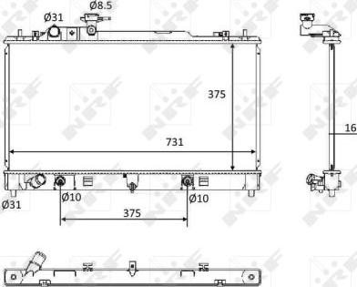 NRF 58561 - Radiators, Motora dzesēšanas sistēma autodraugiem.lv