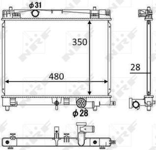 NRF 58501 - Radiators, Motora dzesēšanas sistēma autodraugiem.lv