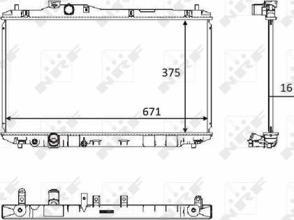 NRF 58537 - Radiators, Motora dzesēšanas sistēma autodraugiem.lv