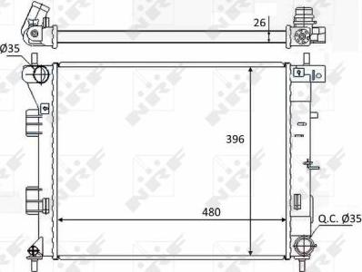 NRF 58522 - Radiators, Motora dzesēšanas sistēma autodraugiem.lv