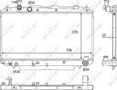 NRF 58645 - Radiators, Motora dzesēšanas sistēma autodraugiem.lv