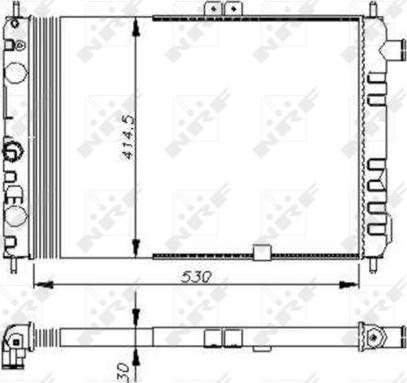 NRF 58670 - Radiators, Motora dzesēšanas sistēma autodraugiem.lv